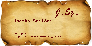 Jaczkó Szilárd névjegykártya