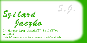 szilard jaczko business card